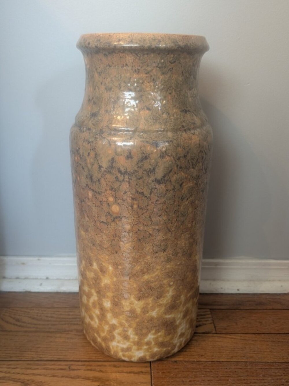 Bay Keramik West German Tan/Brown Glazed 740-40 Floor Vase, 40cm Tall, EUC - Picture 2 of 4
